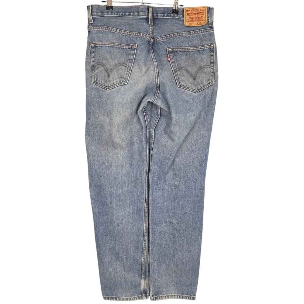 Levis 550 Jeans Mens‎ 34x34 Blue Medium Wash Relaxed Fit Tapered Denim 2007 Y2K